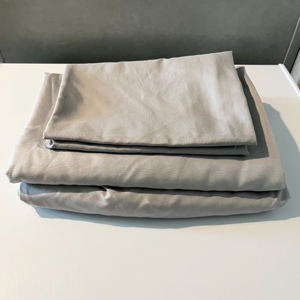 Mainstays 300 Thread Count Super Soft Polyester King Bed Sheet Set Grey